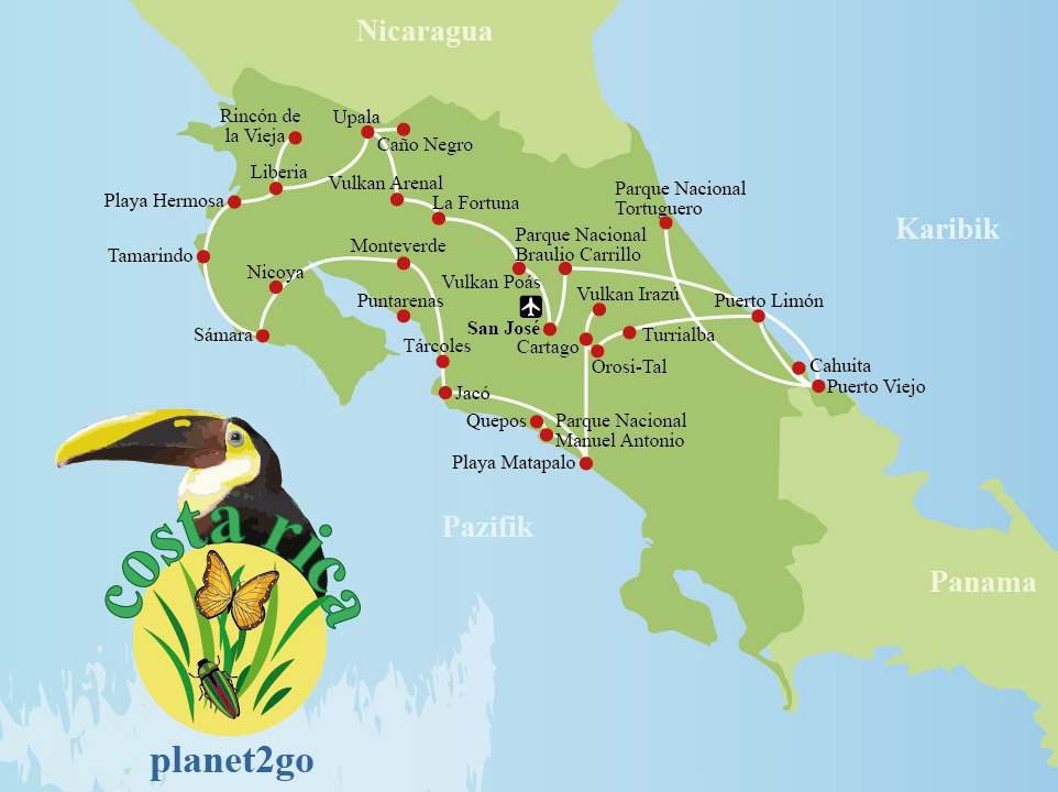 Costa Rica Rund Reise Mit Mietwagen